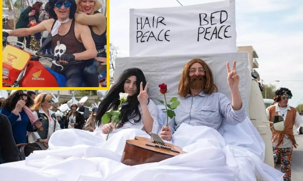 Viral ξανά ο δήμαρχος Σικυωνίων: Μεταμορφώθηκε σε Τζον Λένον - Πέρσι ντύθηκε Στάθης Ψάλτης